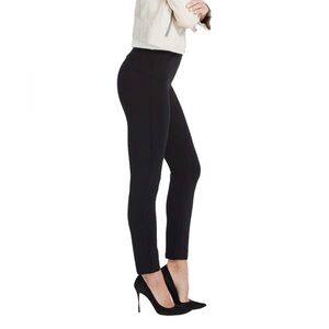 Spanx Large Petite Black Backseam Slit Skinny Ankle Pant
